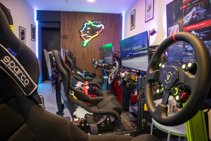 Racing simulators at Virtual Gozsdu
